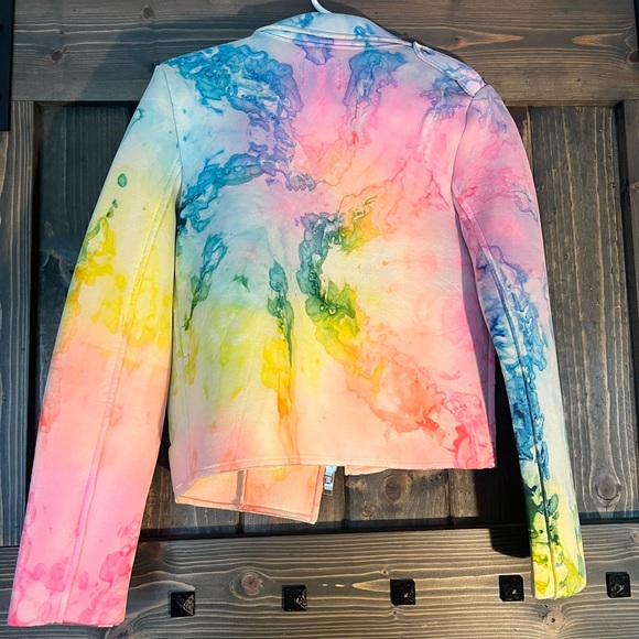 NWOT Rare UNIF Tye Dye Moto Jacket - Picture 2 of 7